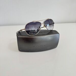 Rare David Yurman Women's Aviator Sunglasses DY007 Palladium Buckle Silver +Case